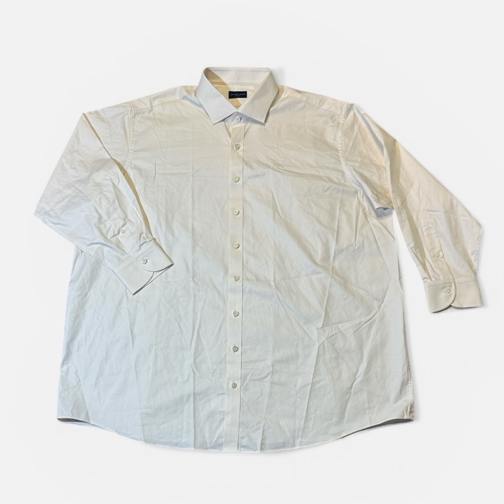 Proper Cloth mens 19 cream solid 100% cotton luxury dress shirt EUC - Picture 2 of 8